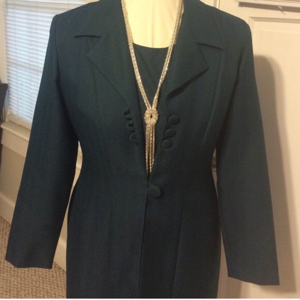 3 piece green women’s suit.